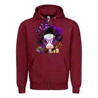 Burgundy halloween baby calf Zipper Hoodie - Jasminsmagicworld