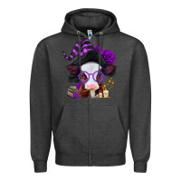 Charcoal Heather halloween baby calf Zipper Hoodie - Jasminsmagicworld