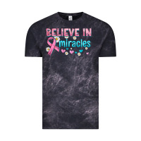 Cloud Black believe in miracles with ribbon Vintage Tee - HRA Design Shop