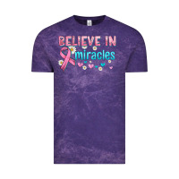 Cloud Purple believe in miracles with ribbon Vintage Tee - HRA Design Shop