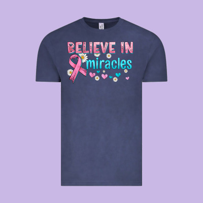 Believe In Miracles With Ribbon Vintage Tee Designed By Hra Design Shop