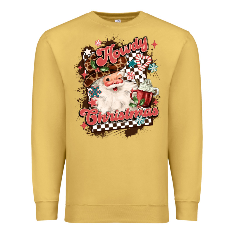 Western Howdy Christmas Premium Sweatshirt by MaliasSmallBusiness | Teevron