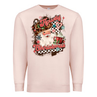 Pale Pink western howdy christmas Premium Sweatshirt - MaliasSmallBusiness