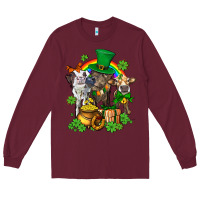 Burgundy little cows and st patricks party Long Sleeve Tee - AdoDesignShop