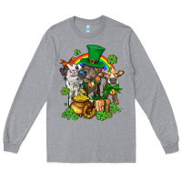 Heather Grey little cows and st patricks party Long Sleeve Tee - AdoDesignShop