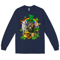 Navy little cows and st patricks party Long Sleeve Tee - AdoDesignShop
