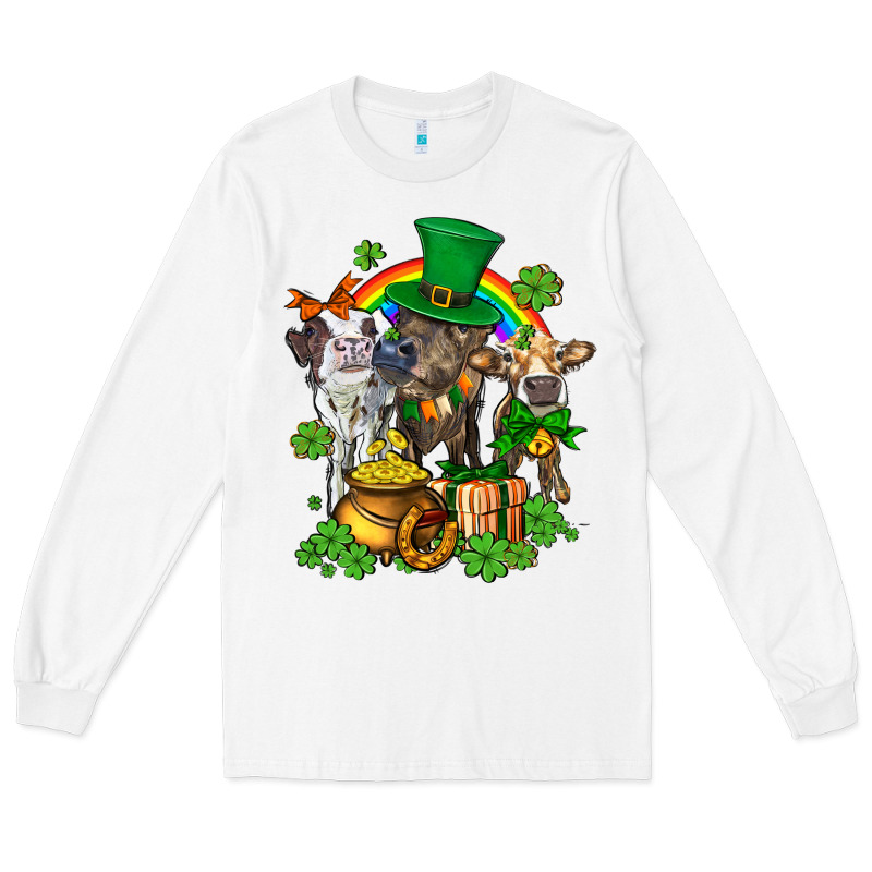 Little Cows And St Patricks Party Long Sleeve Tee by AdoDesignShop | Teevron