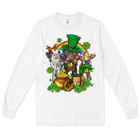 White little cows and st patricks party Long Sleeve Tee - AdoDesignShop