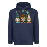 Navy western gnomies Heavyweight Hoodie - NancyCooperArtShop