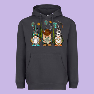 Western Gnomies Heavyweight Hoodie Designed By Nancycooperartshop