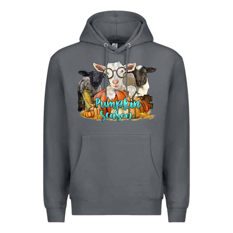 Pumpkin Season With Baby Sheeps And Goat Premium Hoodie by LillyAllenDesigns | Teevron