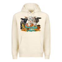 Tofu pumpkin season with baby sheeps and goat Premium Hoodie - LillyAllenDesigns