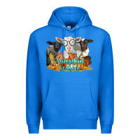 True Royal pumpkin season with baby sheeps and goat Premium Hoodie - LillyAllenDesigns