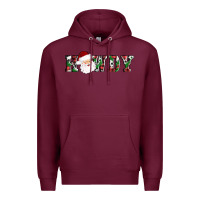 Burgundy howdy santa Premium Hoodie - AdoDesignShop