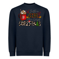 Navy just a girl who loves christmas Heavyweight Sweatshirt - CowhideDigitalArt