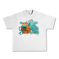 Lunar Rock Winter Ice Skating Boots And Coffee Urban Heavy Tee - FaDigitalArtStudio