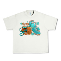Pistachio Winter Ice Skating Boots And Coffee Urban Heavy Tee - FaDigitalArtStudio