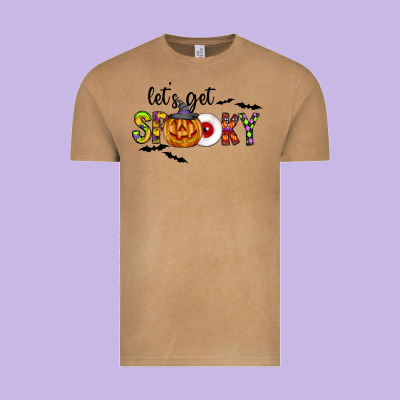 Let's Get Spooky Vintage Tee Designed By Cowhidedigitalart