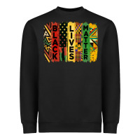 Black junetheenth black livesmatter brush stroke Heavyweight Sweatshirt - HRA Design Shop