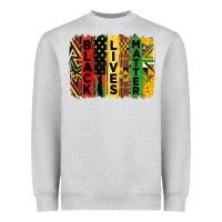 Heather Grey junetheenth black livesmatter brush stroke Heavyweight Sweatshirt - HRA Design Shop