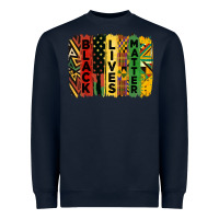 Navy junetheenth black livesmatter brush stroke Heavyweight Sweatshirt - HRA Design Shop
