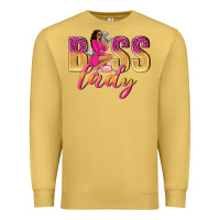 Antique Gold boss lady afro woman Premium Sweatshirt - NancyCooperArtShop