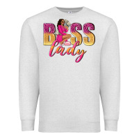 Oatmeal Heather boss lady afro woman Premium Sweatshirt - NancyCooperArtShop