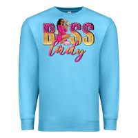 Ocean Blue boss lady afro woman Premium Sweatshirt - NancyCooperArtShop