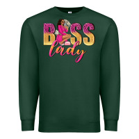 Sports Green boss lady afro woman Premium Sweatshirt - NancyCooperArtShop