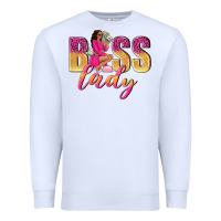 White boss lady afro woman Premium Sweatshirt - NancyCooperArtShop