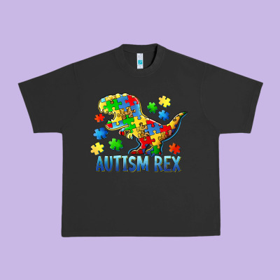 Autism Rex Urban Heavy Tee Designed By Barkaloodesign