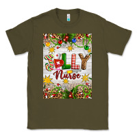 Army Green Christmas Jolly Nurse Classic Tee - Artiststas