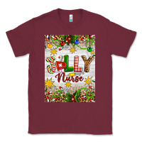 Burgundy Christmas Jolly Nurse Classic Tee - Artiststas