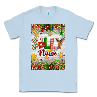 Dusty Blue Christmas Jolly Nurse Classic Tee - Artiststas