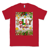 Red Christmas Jolly Nurse Classic Tee - Artiststas