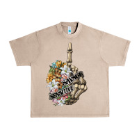 French Oak sensitive savage skeleton middle finger Urban Heavy Tee - FaDigitalArtStudio