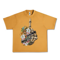 Peanut Butter sensitive savage skeleton middle finger Urban Heavy Tee - FaDigitalArtStudio