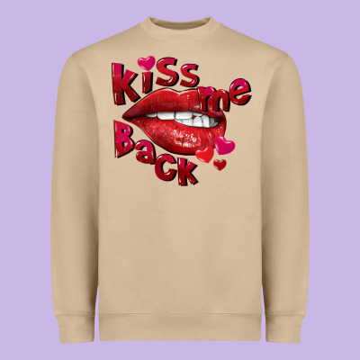 Kiss Me Back Heavyweight Sweatshirt Designed By Fadigitalartstudio