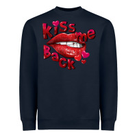 Navy kiss me back Heavyweight Sweatshirt - FaDigitalArtStudio