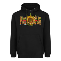 Black western mom with sunflower Heavyweight Hoodie - NancyCooperArtShop