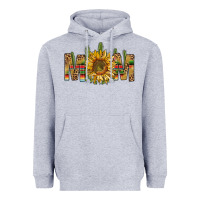 Heather Grey western mom with sunflower Heavyweight Hoodie - NancyCooperArtShop