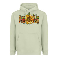 Matcha western mom with sunflower Heavyweight Hoodie - NancyCooperArtShop