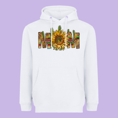 Western Mom With Sunflower Heavyweight Hoodie Designed By Nancycooperartshop