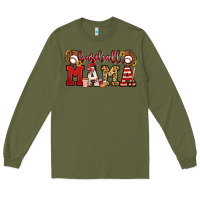 Army Green baseball mama Long Sleeve Tee - Jasminsmagicworld