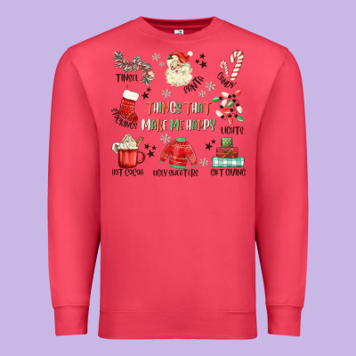 Thing That Make Me Happy Premium Sweatshirt Designed By Maliassmallbusiness