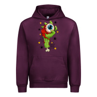 Mauve Wine Zombie Hand with Eyeball Urban Hoodie - texasbilliewilder