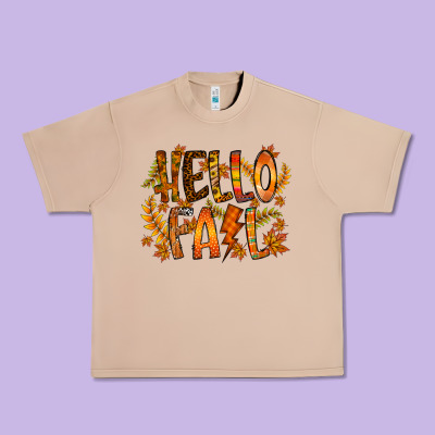 Hello Fall Urban Heavy Tee Designed By Racoondesign