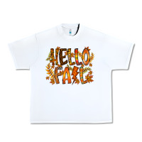 White hello fall Urban Heavy Tee - RacoonDesign