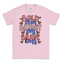 Bubblegum Pink bold stripes bright stars brave hearts Classic Tee - JahusDesignShop