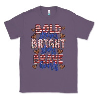 Lavender bold stripes bright stars brave hearts Classic Tee - JahusDesignShop